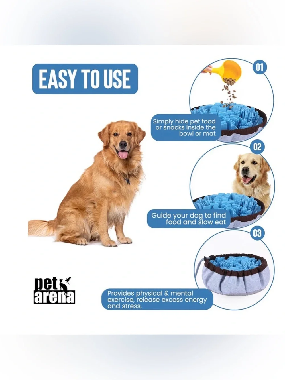 New! Snuggle mat for fast-eating dogs - machine washable